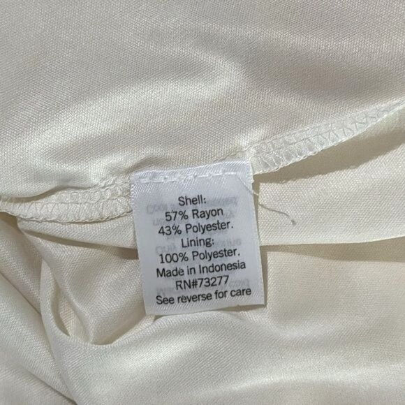 Nine West Womens Cream Button-Down Dress XL Rayon & Polyester - Picture 4 of 7